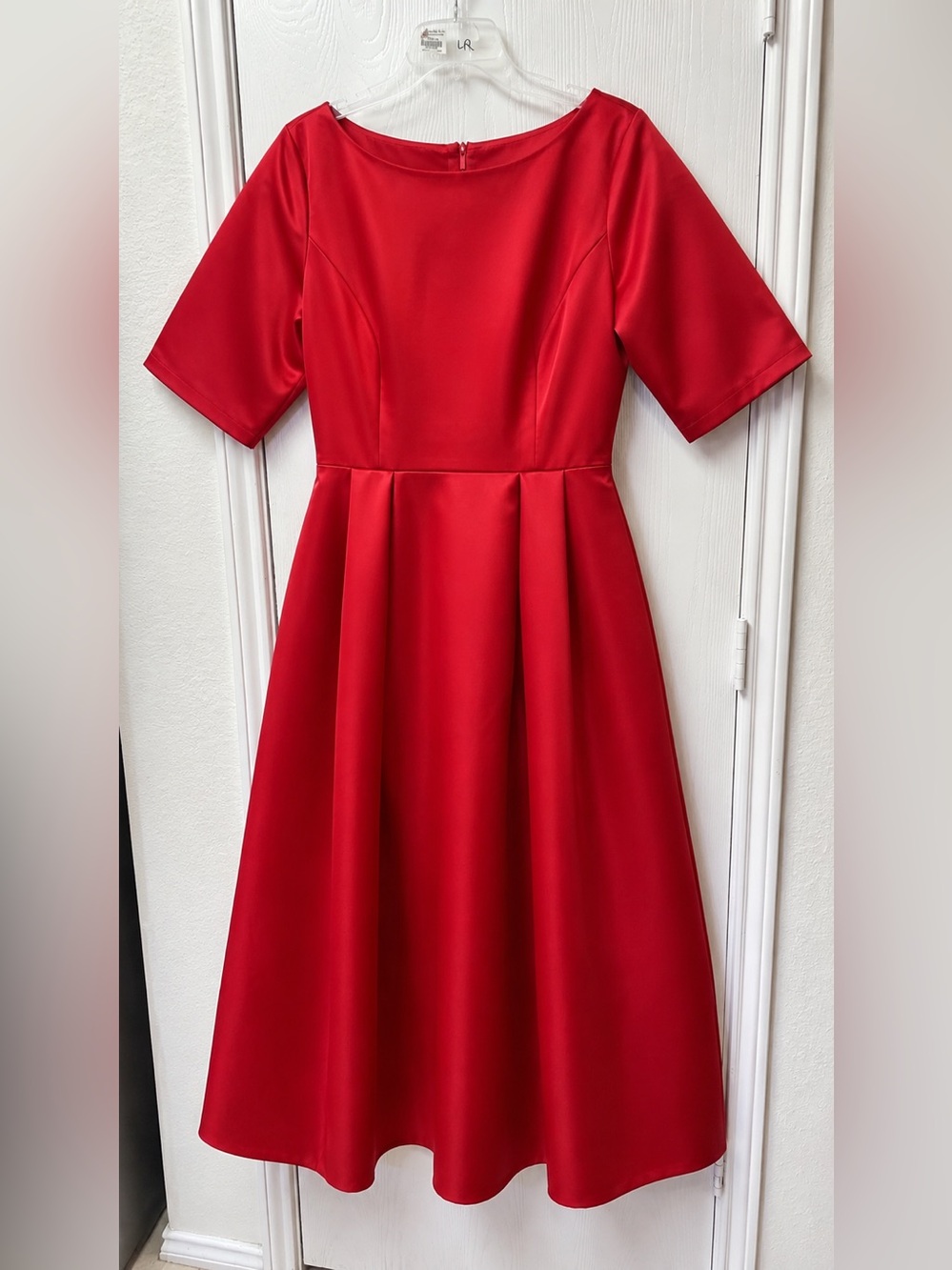 Elegant Red Midi Fit-and-Flare Dress $50 - Picture 4 of 6